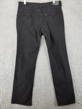 Levis Jeans Womens 31 Black Stretch Denim 505 Regular Fit Straight Leg